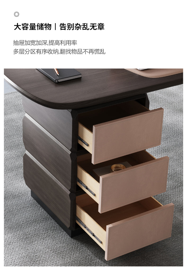 Modern minimalist desk designer study home advanced sense writing desk computer desk wabi-Sabi wind light luxury desk