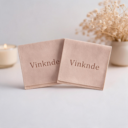 50PCS Soft Suede Drawstring Pouches with Custom Logo, Jewelry Storage Bags, Anti-Scratch Gift Packaging