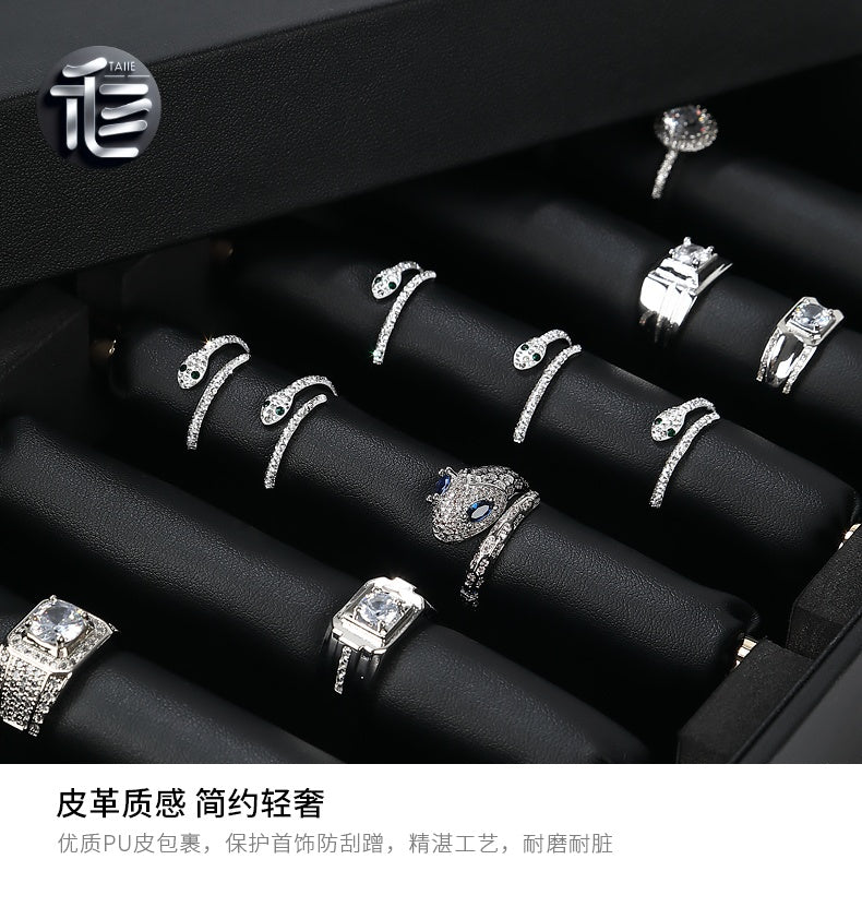Ring box.Display Jewelry Box | Large Capacity Foldable Organizer | Trays for Vendors & Exhibitors