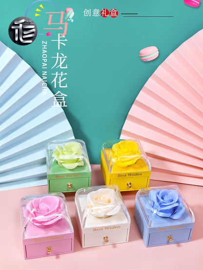 Christmas Jewelry Gift Box – Festive Velvet Ring & Necklace Box, Holiday Present for Her,jewelry box