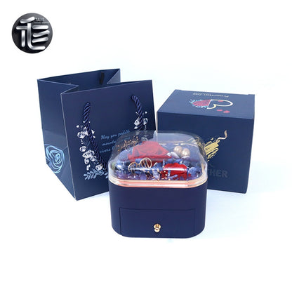 Engagement Ring Box Velvet – Wedding Ring Holder for Proposal, Luxury Heart-Shaped Jewelry Gift Box,jewelry box