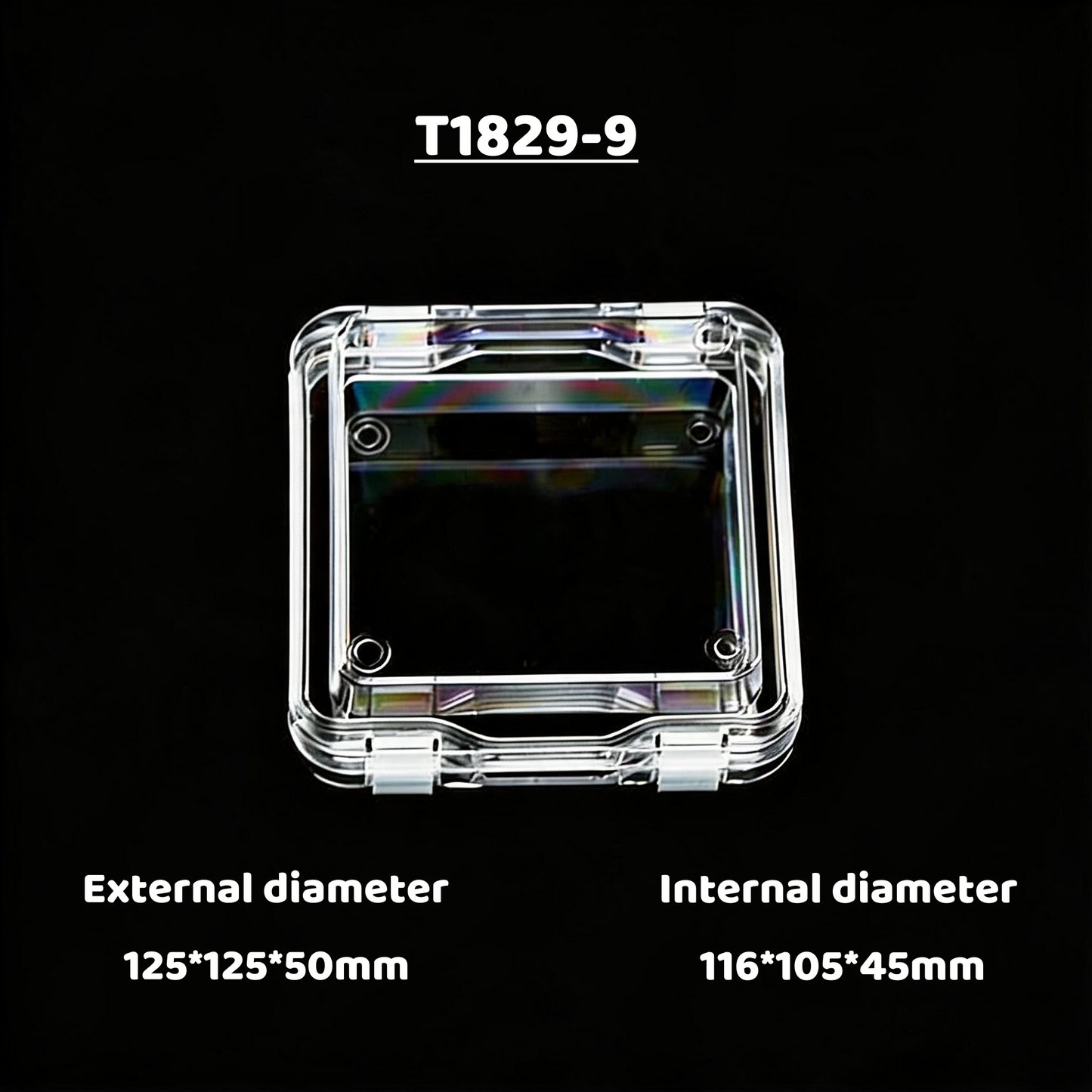 5pcs Clear PS Jewelry Display Box, Floating Gemstone Storage Case, Acrylic Packaging for Rings Earrings