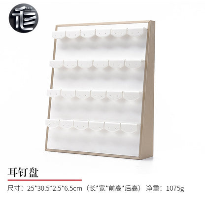 Inclined Jewelry Display Tray: Rings, Earrings, Necklaces, Pendants – Dual Position Stand