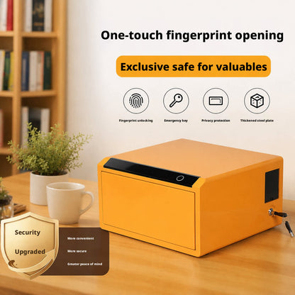 Jewelry Storage Safe, All-Steel Security Cabinet, Fingerprint Passcode Lock Box