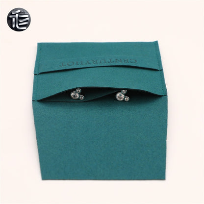5PCS Green Suede Jewelry Pouch, Soft Faux Microfiber Bag, Travel Drawstring Pouch