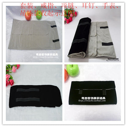 Jewelry roll,Jewelry travel case,Velvet jewelry roll,Leather jewelry organizer,Jewelry pouch,Compact jewelry roll
