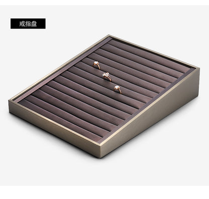 Inclined Jewelry Display Tray: Rings, Earrings, Necklaces, Pendants – Dual Position Stand