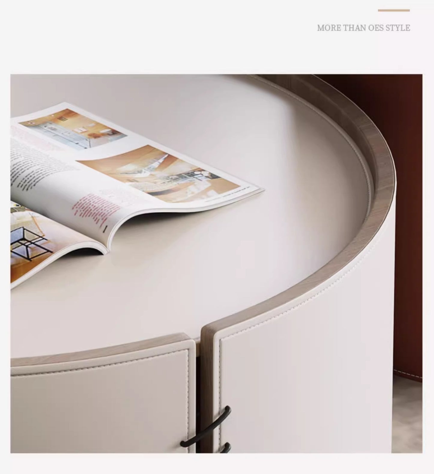 Lanka Italian rock plate size round coffee table combination of small living room home advanced sense simple tea table side table