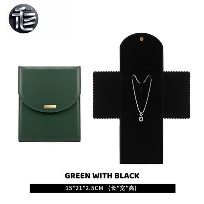 Jewelry travel case,Leather jewelry organizer,Suede jewelry roll,Necklace holder for suitcase