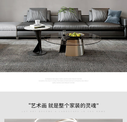 Modern light luxury landscape painting Fu Lu living room decoration painting simple atmosphere sofa background wall hanging painting triplet wall painting