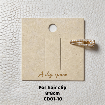500pcs Eco Matte Jewelry Display Cards, Plant Fiber Paper, Custom Logo Packaging
