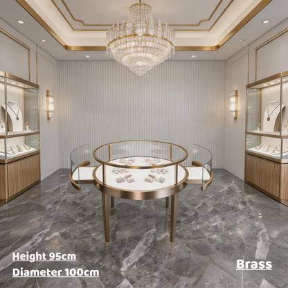 Stainless Steel Electroplated Jewelry Display Stand - Countertop Showcase Rack for Retail Stores Jewelry cabinet