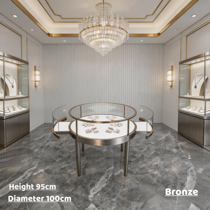 Stainless Steel Electroplated Jewelry Display Stand - Countertop Showcase Rack for Retail Stores Jewelry cabinet