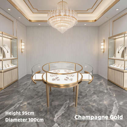Stainless Steel Electroplated Jewelry Display Stand - Countertop Showcase Rack for Retail Stores Jewelry cabinet