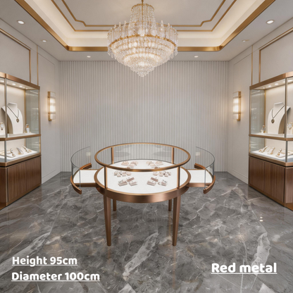 Stainless Steel Electroplated Jewelry Display Stand - Countertop Showcase Rack for Retail Stores Jewelry cabinet