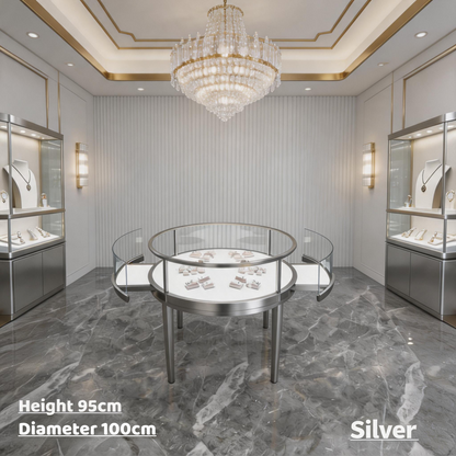 Stainless Steel Electroplated Jewelry Display Stand - Countertop Showcase Rack for Retail Stores Jewelry cabinet