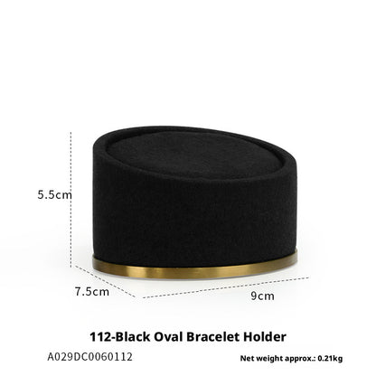 Luxury Black Suede Necklace Bust and Display Stand Set