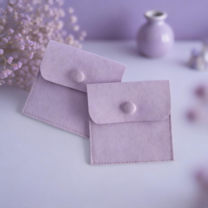 50pcs Custom Suede Jewelry Pouches, Personalized Logo Drawstring Bags, Soft Touch Gifts
