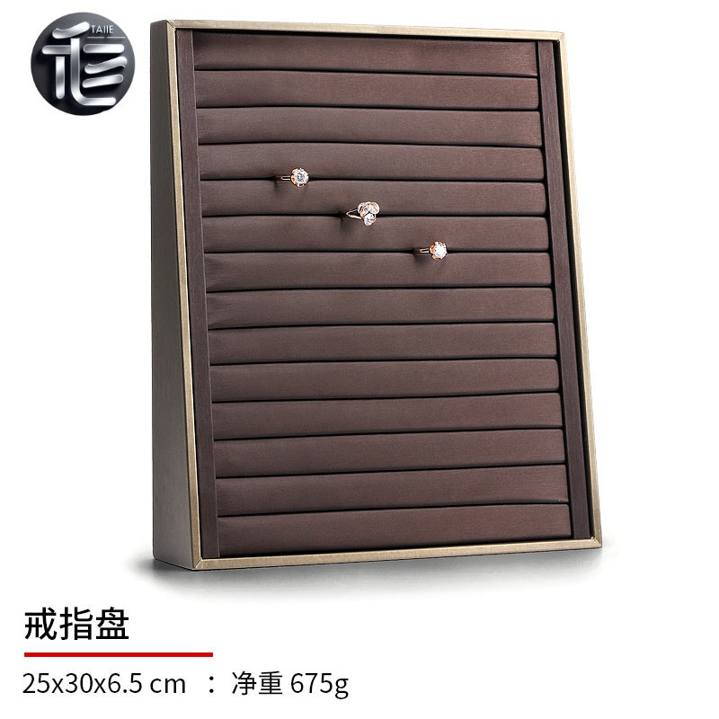Inclined Jewelry Display Tray: Rings, Earrings, Necklaces, Pendants – Dual Position Stand