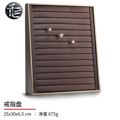 Inclined Jewelry Display Tray: Rings, Earrings, Necklaces, Pendants – Dual Position Stand