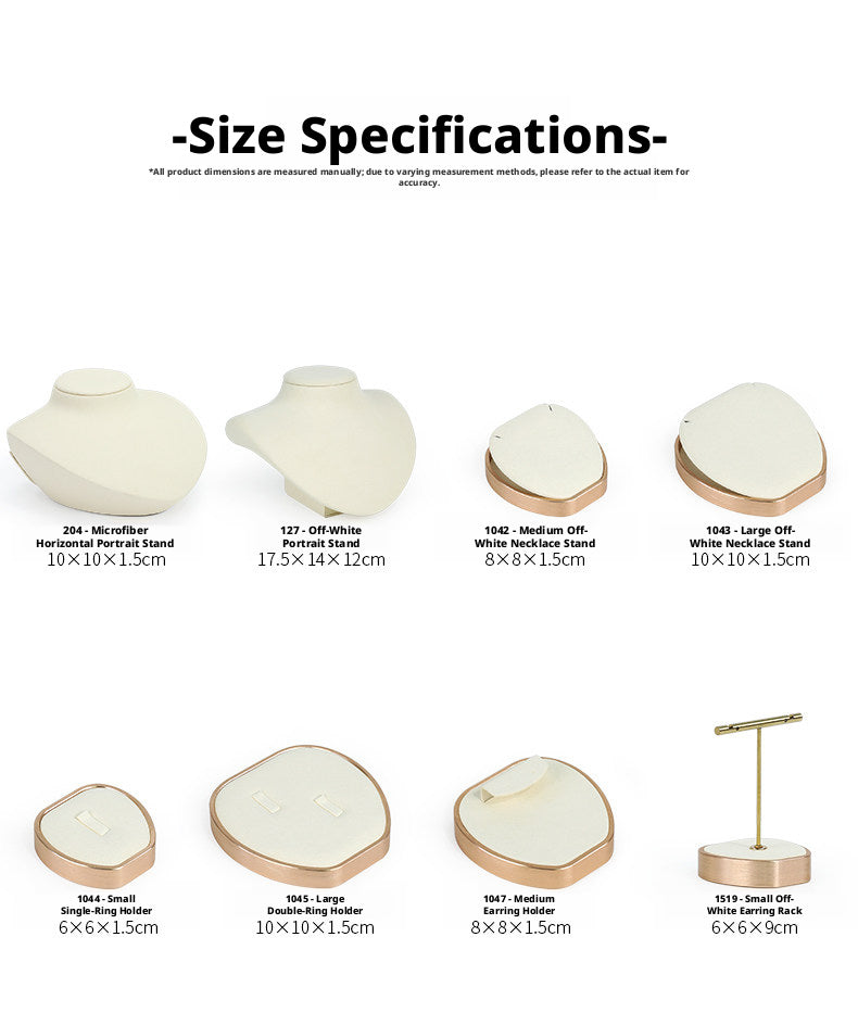 Rose Gold Suede Jewelry Display Stands & Trays for Boutique
