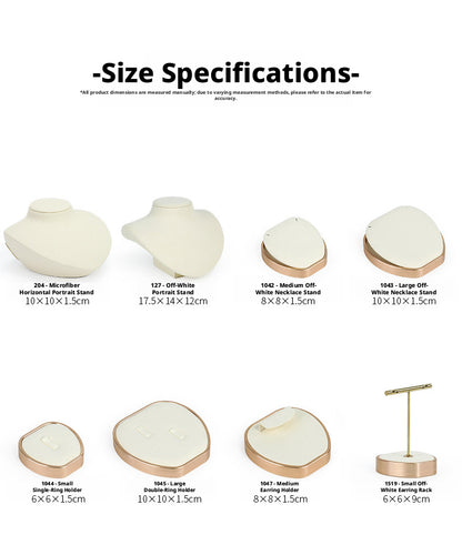 Rose Gold Suede Jewelry Display Stands & Trays for Boutique