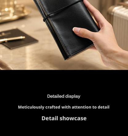 Leather Travel Jewelry Organizer with Ring Holder for Necklaces and Earrings