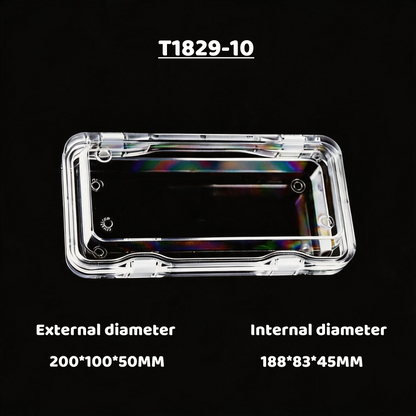 5pcs Clear PS Jewelry Display Box, Floating Gemstone Storage Case, Acrylic Packaging for Rings Earrings