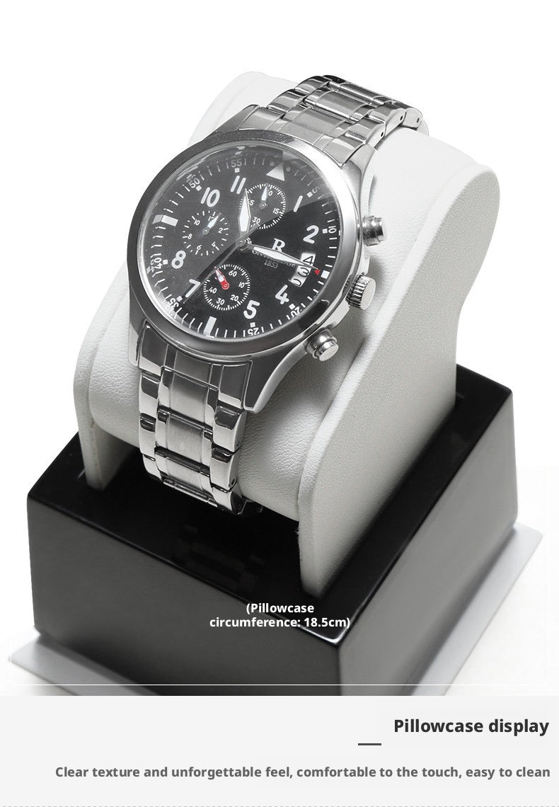 Metal Watch Display Box - 12 Slot Stainless Steel Showcase for Men