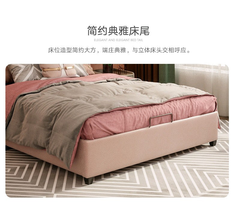 Modern simple creative modeling princess bed Tiktok style Nordic style girl bed rabbit ear bed ins net red bed