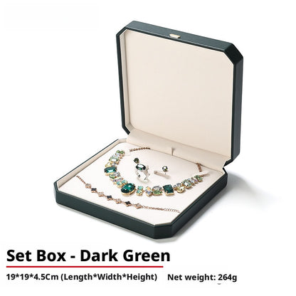 PU Leather Ring Box | Golden Velvet Interior for Engagement