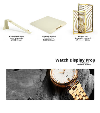 Stainless Steel Watch Display Case - Glass Top Showcase for Retail