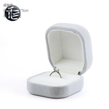 Engagement Ring Box Velvet – Wedding Ring Holder for Proposal, Luxury Heart-Shaped Jewelry Gift Box,Custom Jewelry Box for Small Business