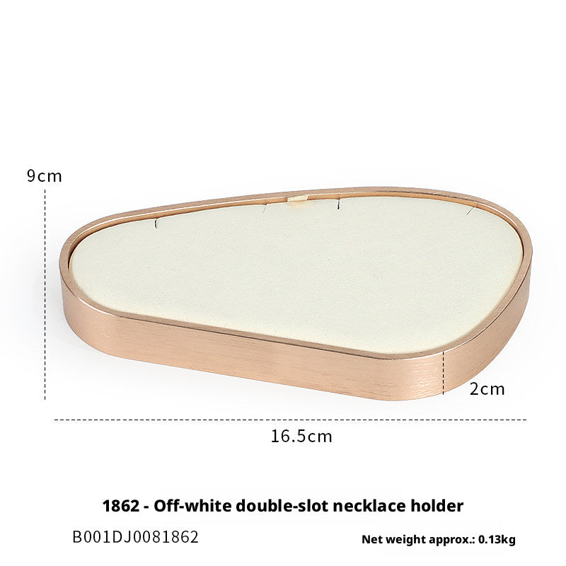 Rose Gold Suede Jewelry Display Stands & Trays for Boutique