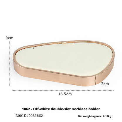 Rose Gold Suede Jewelry Display Stands & Trays for Boutique