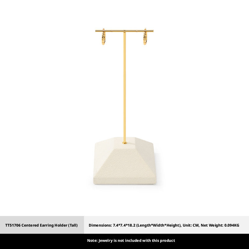 Beige Suede Jewelry Display Set with Pyramid Risers for Vendors