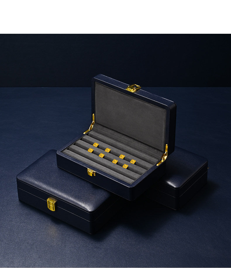 High End Necklace Display Box | Gold & Black Gift Case
