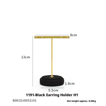 Finger Ring Display Tray - Black Metal Holder for Counter