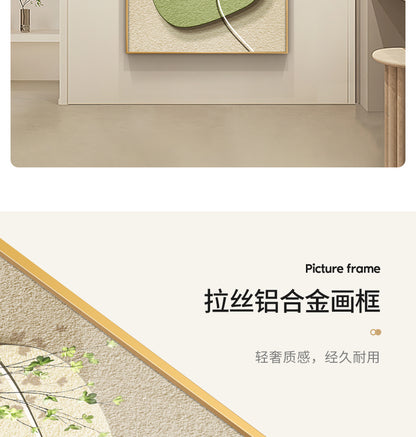 Stone to run modern simple porch decorative painting wabi-Sabi wind green plant corridor corridor hanging painting high sense wall painting