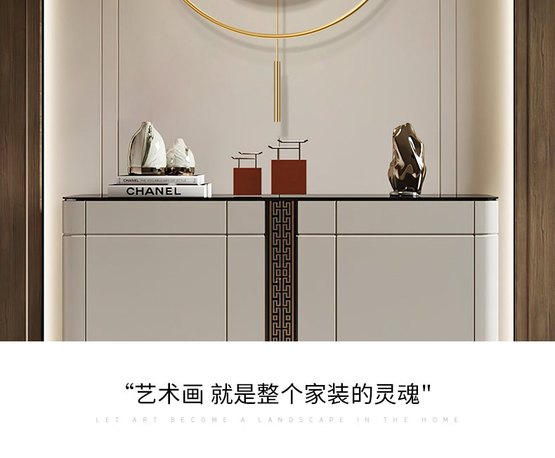 Red Fu clock wall clock living room creative silent clock restaurant decorative painting new Chinese porch atmosphere hanging painting