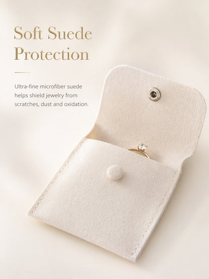 50pcs Custom Suede Jewelry Pouches, Personalized Logo Drawstring Bags, Soft Touch Gifts