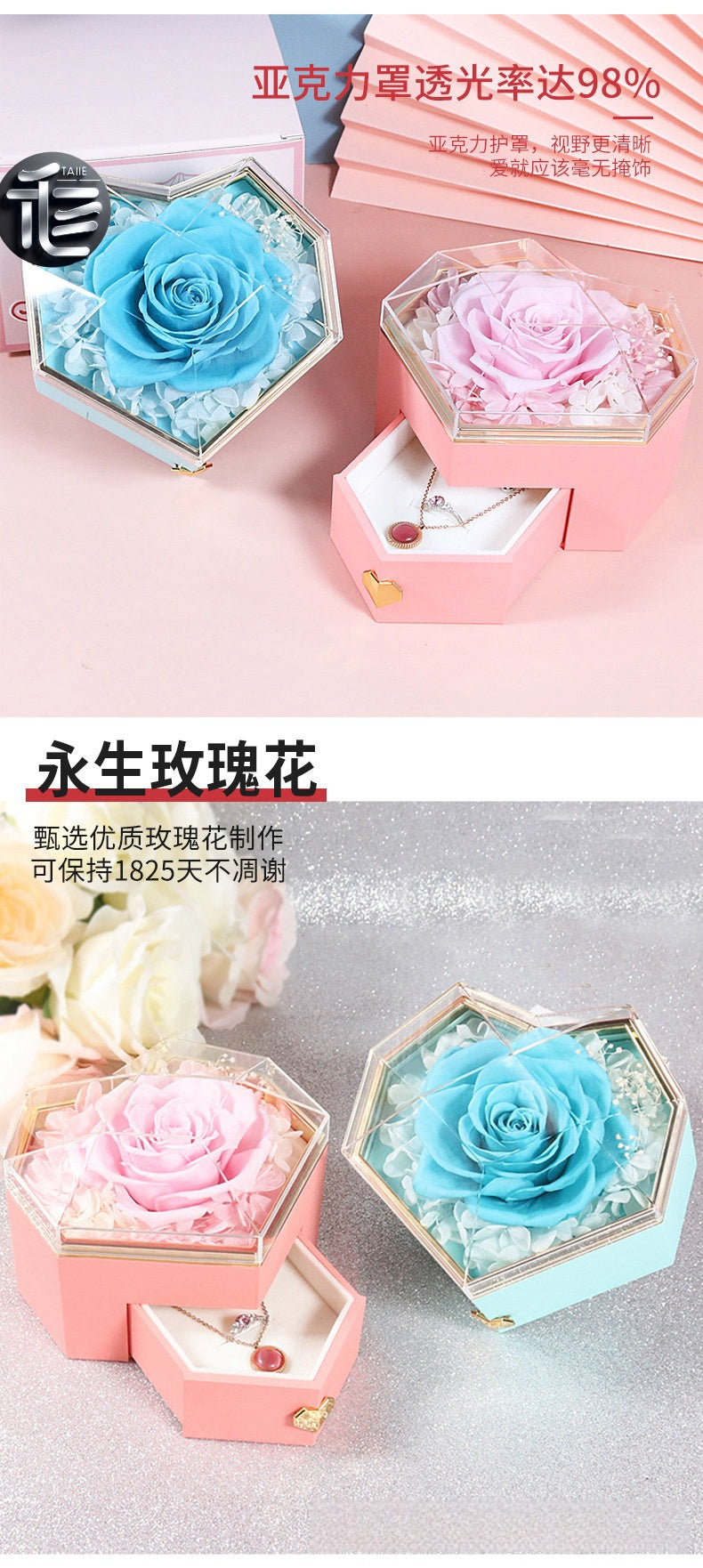 Engagement Ring Box Velvet – Wedding Ring Holder for Proposal, Luxury Heart-Shaped Jewelry Gift Box