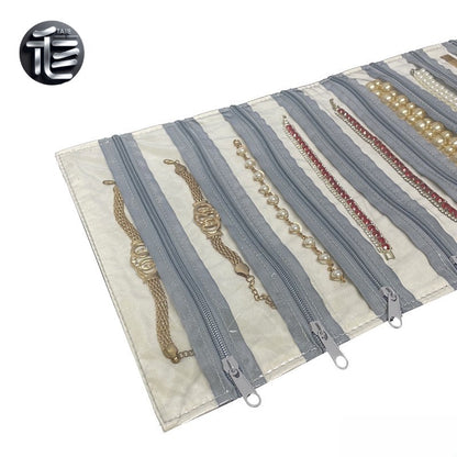 Jewelry Display Roll for Vendor, Foldable Cloth Organizer for Craft Show, Booth Supply