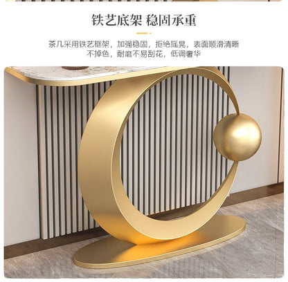 Italian light luxury rock panel porch cabinet facing the door against the wall porch table entry porch table storage shelf narrow table