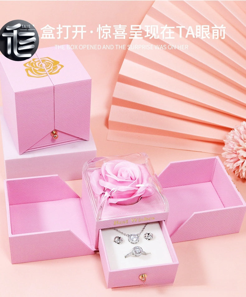 Mother's Day Jewelry Box – Elegant Gift for Mom, Personalized Floral Keepsake Organizer,jewelry box