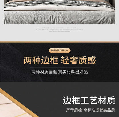 Modern light luxury bedroom painting bedside decoration painting advanced sense simple abstract room master bedroom background wall horizontal plate hanging painting