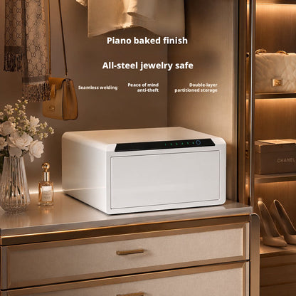 Jewelry Storage Safe, All-Steel Security Cabinet, Fingerprint Passcode Lock Box