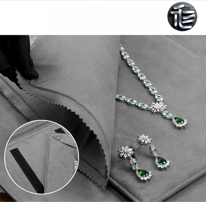 Suede jewelry roll,Leather jewelry organizer,Jewelry travel case,Jewelry organizer for travel