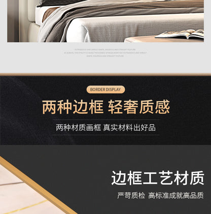 Warm living advanced sense bedroom decoration painting high-grade background wall murals modern light luxury main bed head hanging painting warm
