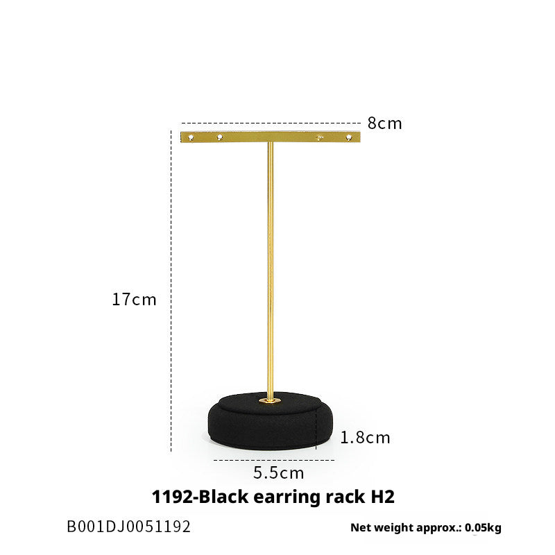 Finger Ring Display Tray - Black Metal Holder for Counter